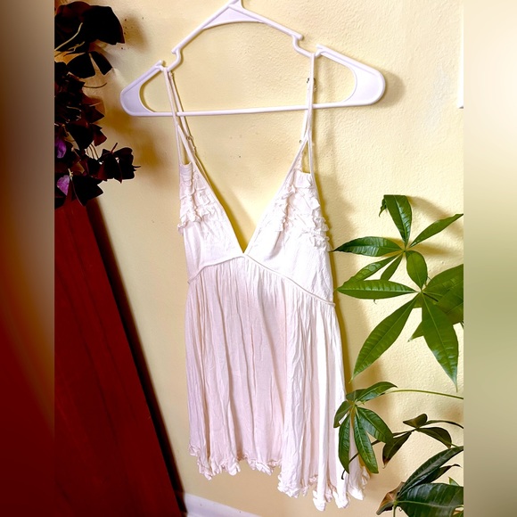 NWT Angel Biba Strappy White Frilly Dress, size small - Picture 3 of 6